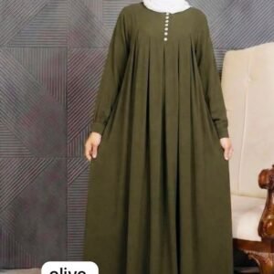 Casual Button Olive Borka