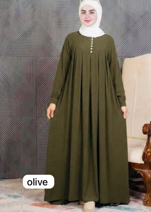 Casual Button Olive Borka