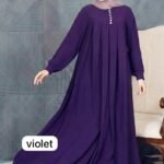 Casual Button Violet Borka
