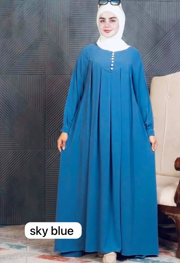Casual Button Sky Blue Borka