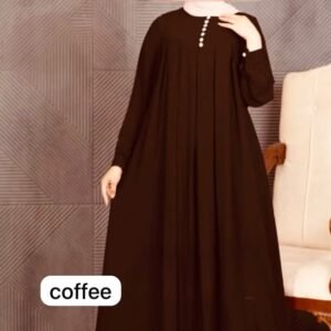 Casual Button  Coffee Colore Borka