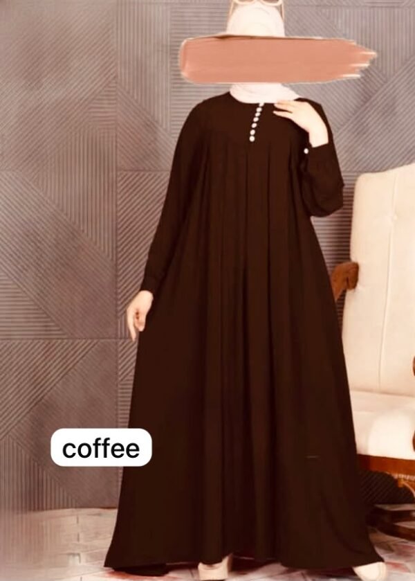 Casual Button  Coffee Colore Borka
