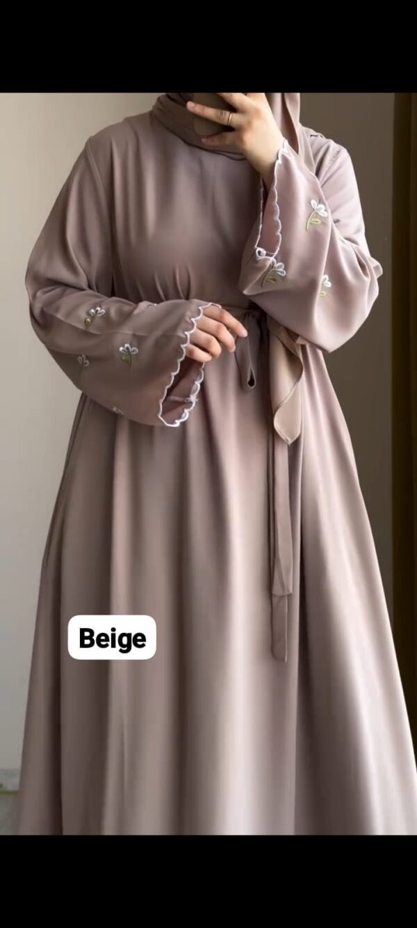 Beige Casual Embroidery borka