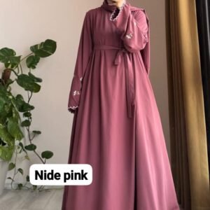 Nude Pink Casual Embroidery borka