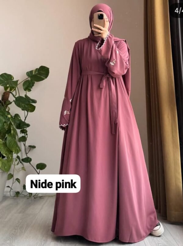 Nude Pink Casual Embroidery borka