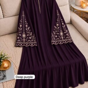 Deep Purpule Embroidery Borka