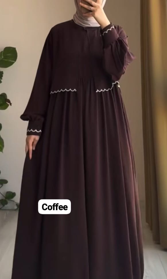 Coffee Embroidery koti Borka