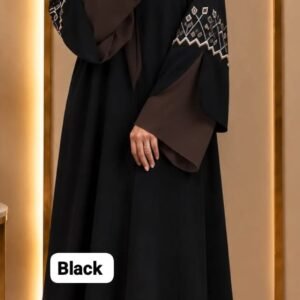 Rose embroidery borka (4) Black Rose Embroidery Borka