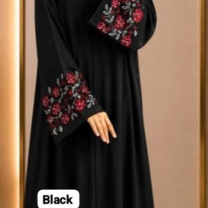 Rose embroidery borka (6) Black Rose Embroidery Borka