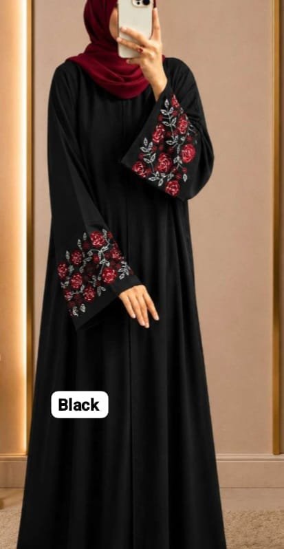 Black Rose Embroidery Borka
