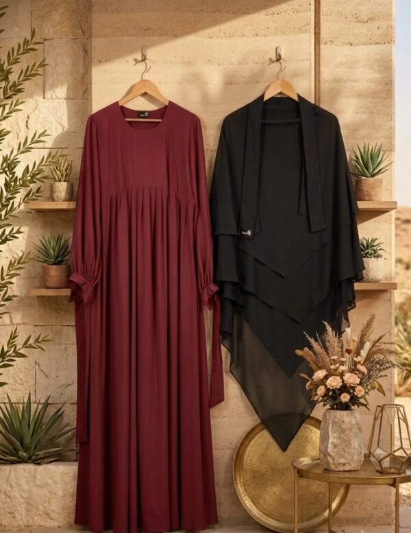 Ruhani borka and hijab set
